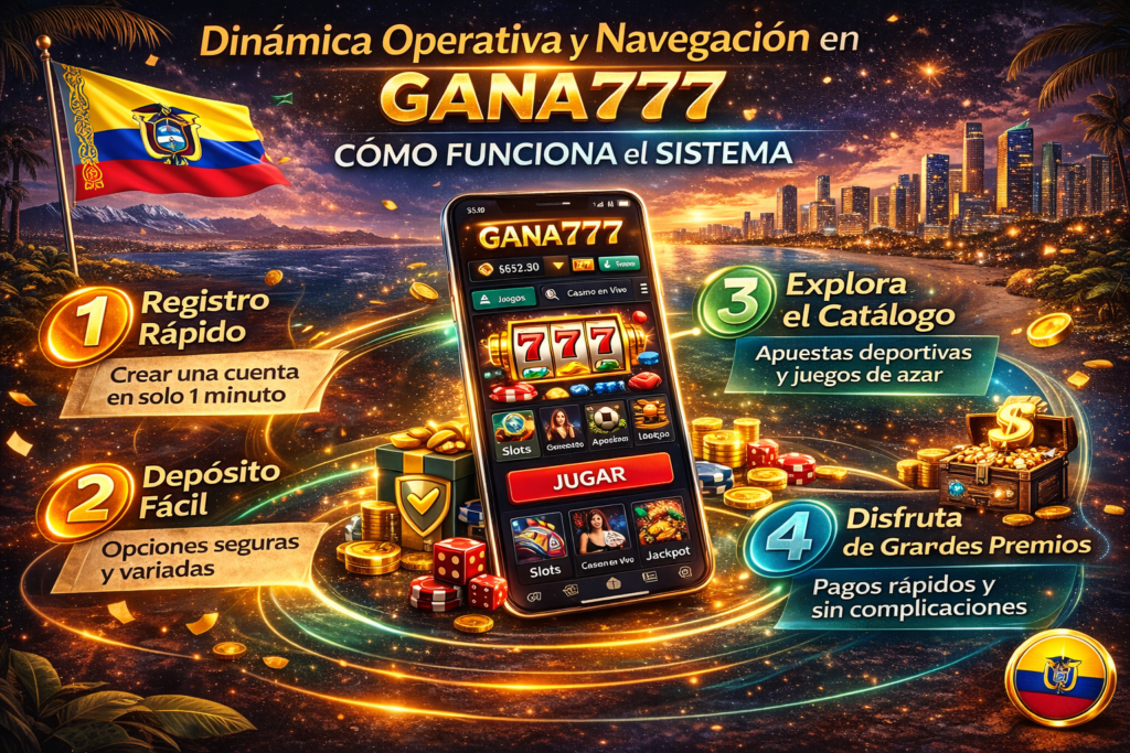 Dinámica operativa y navegación en Gana777 cómo funciona el sistema