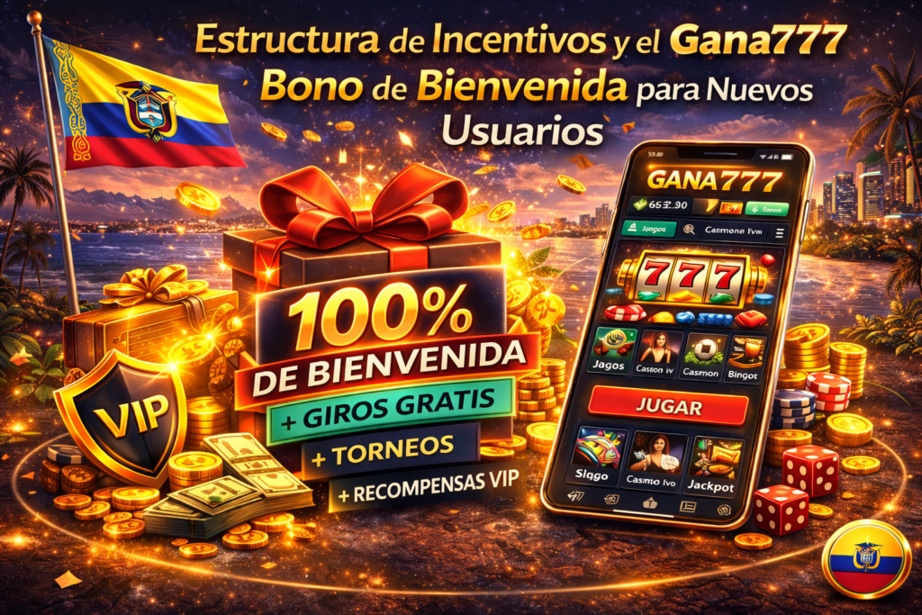 Estructura de incentivos y el Gana777 bono de bienvenida para nuevos usuarios